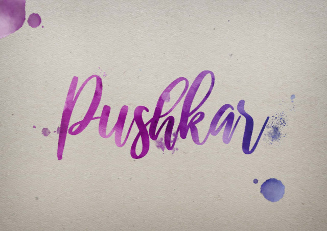 Free photo of Pushkar Watercolor Name DP