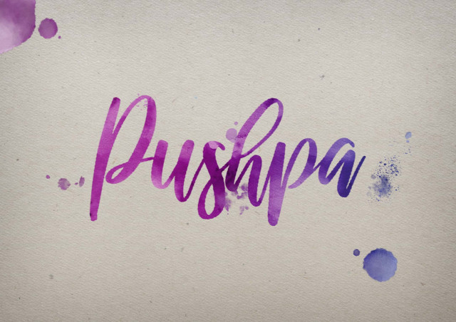 Free photo of Pushpa Watercolor Name DP