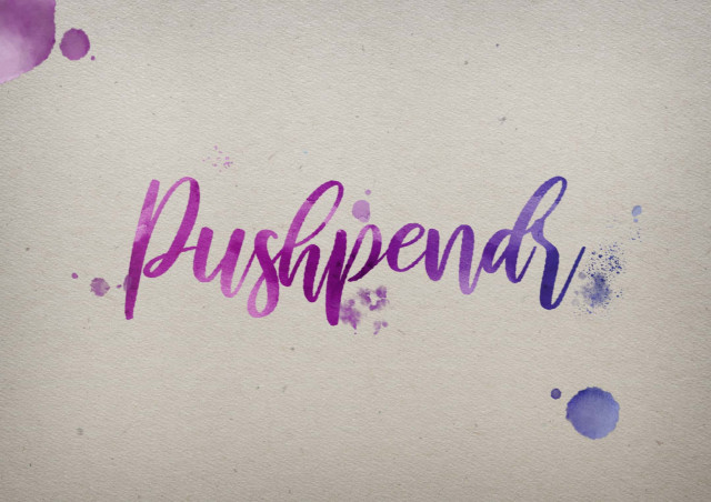 Free photo of Pushpendr Watercolor Name DP