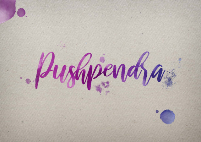 Free photo of Pushpendra Watercolor Name DP