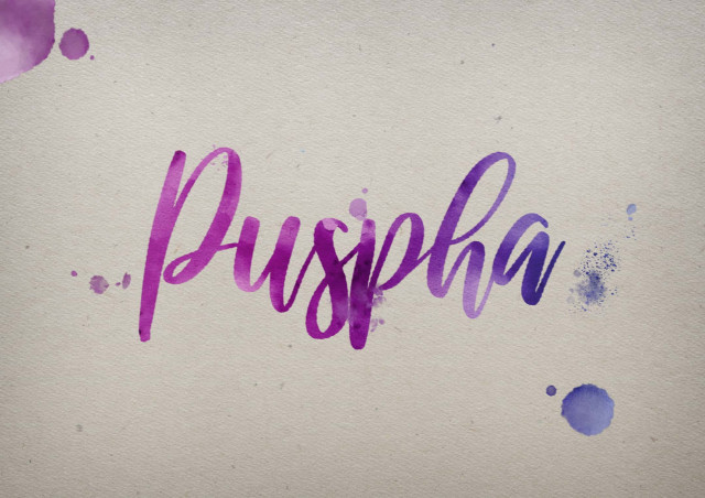 Free photo of Puspha Watercolor Name DP