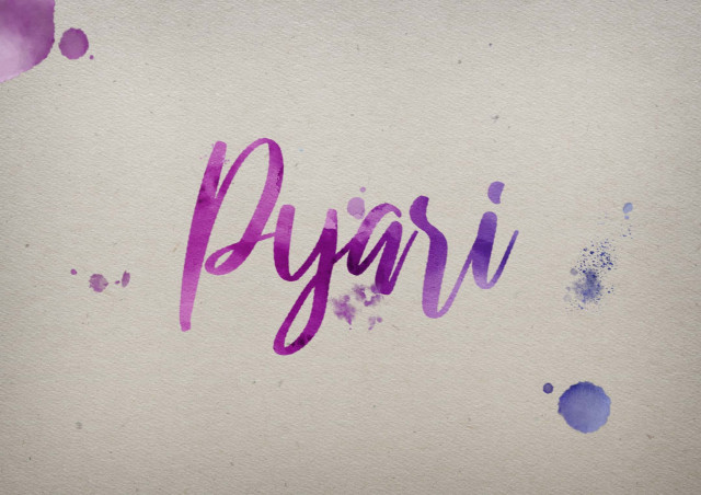 Free photo of Pyari Watercolor Name DP