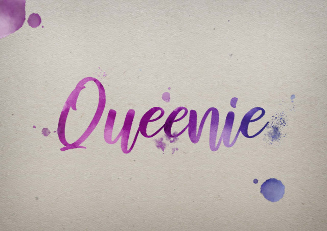 Free photo of Queenie Watercolor Name DP