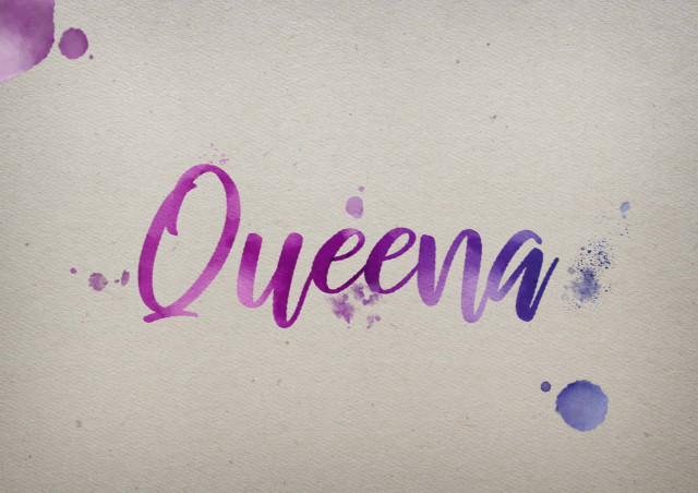Free photo of Queena Watercolor Name DP