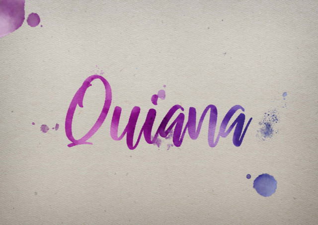 Free photo of Quiana Watercolor Name DP