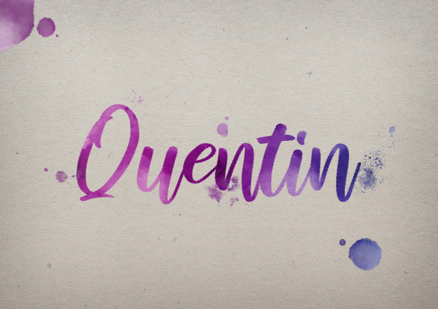 Free photo of Quentin Watercolor Name DP