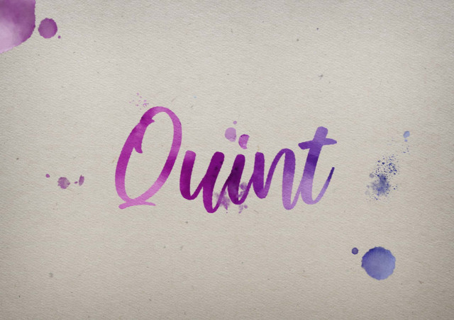 Free photo of Quint Watercolor Name DP