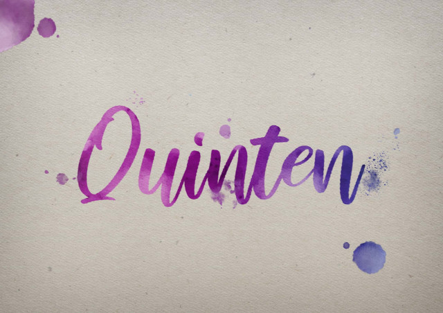 Free photo of Quinten Watercolor Name DP