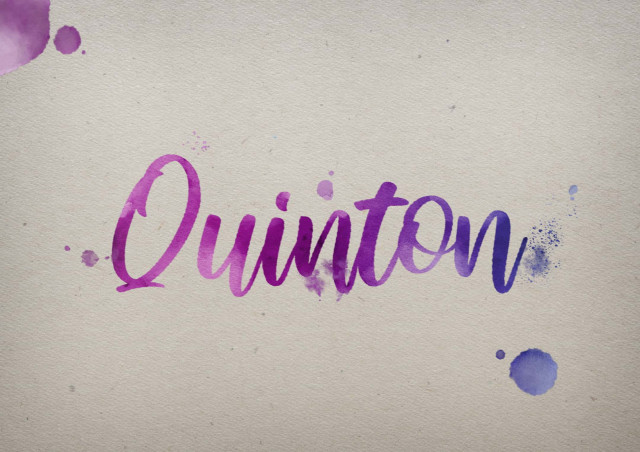 Free photo of Quinton Watercolor Name DP