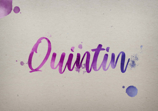 Free photo of Quintin Watercolor Name DP