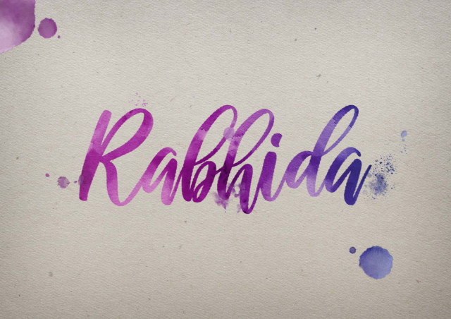 Free photo of Rabhida Watercolor Name DP