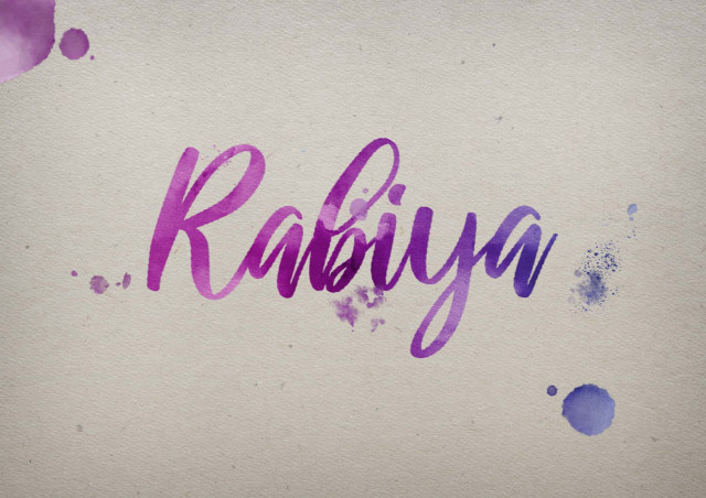 Free photo of Rabiya Watercolor Name DP