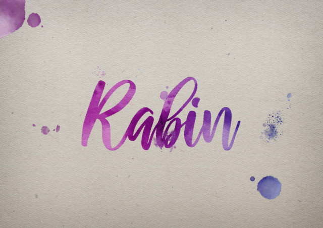 Free photo of Rabin Watercolor Name DP