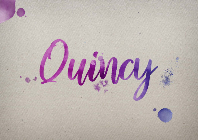 Free photo of Quincy Watercolor Name DP