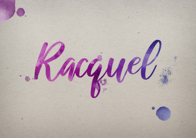 Free photo of Racquel Watercolor Name DP