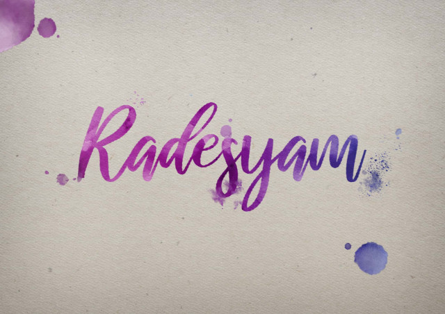 Free photo of Radesyam Watercolor Name DP