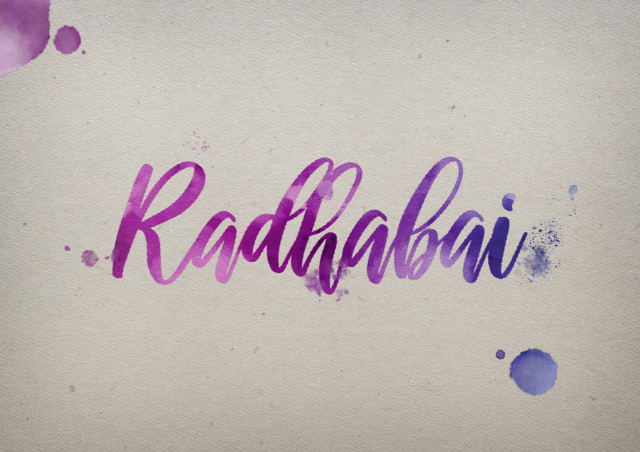 Free photo of Radhabai Watercolor Name DP