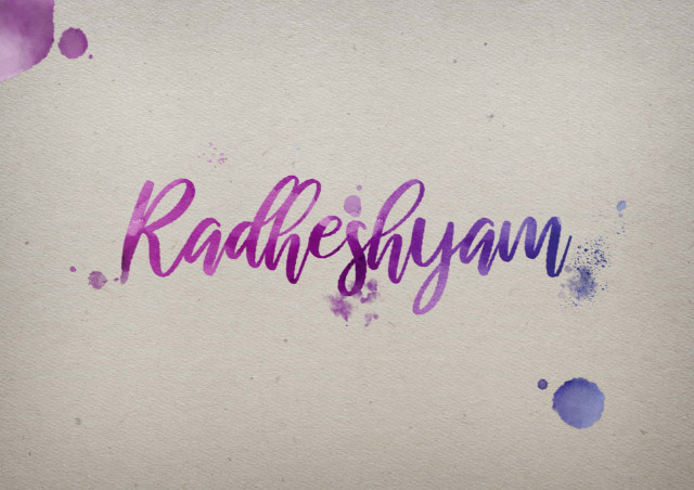 Free photo of Radheshyam Watercolor Name DP