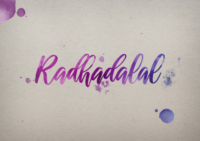 Free photo of Radhadalal Watercolor Name DP