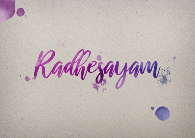 Free photo of Radhesayam Watercolor Name DP