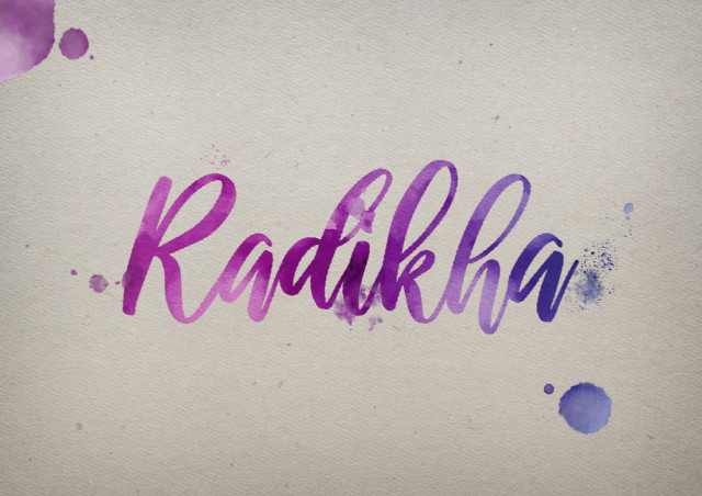 Free photo of Radikha Watercolor Name DP