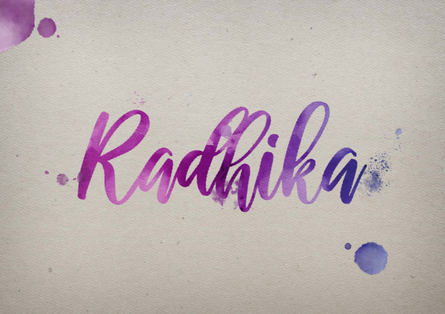 Free photo of Radhika Watercolor Name DP