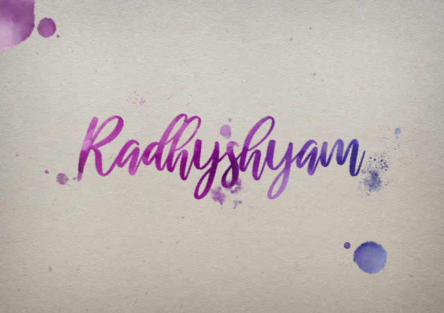 Free photo of Radhyshyam Watercolor Name DP