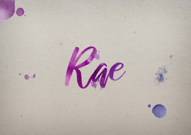 Free photo of Rae Watercolor Name DP