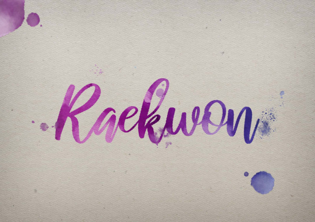 Free photo of Raekwon Watercolor Name DP