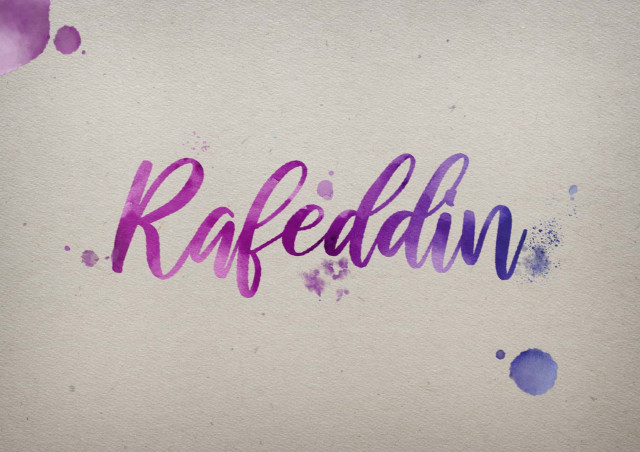 Free photo of Rafeddin Watercolor Name DP
