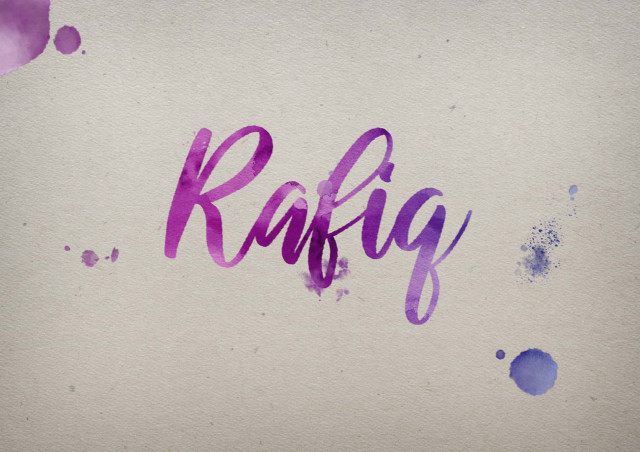 Free photo of Rafiq Watercolor Name DP