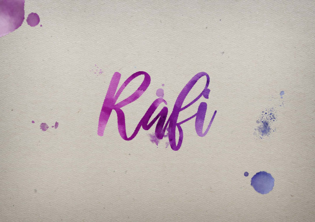 Free photo of Rafi Watercolor Name DP