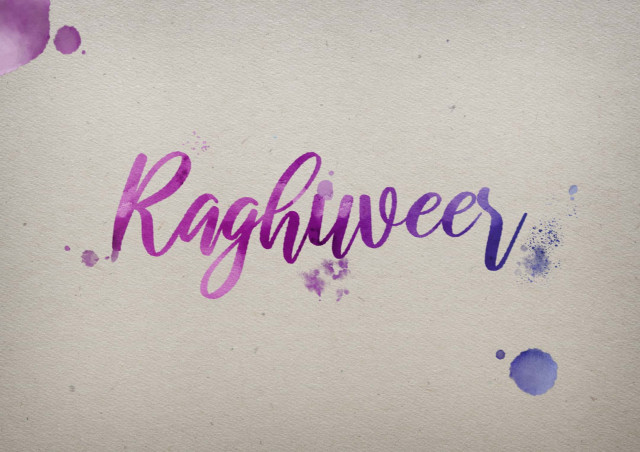 Free photo of Raghuveer Watercolor Name DP
