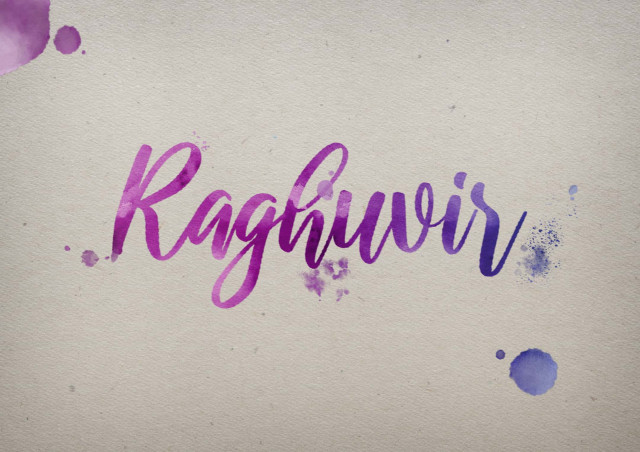 Free photo of Raghuvir Watercolor Name DP