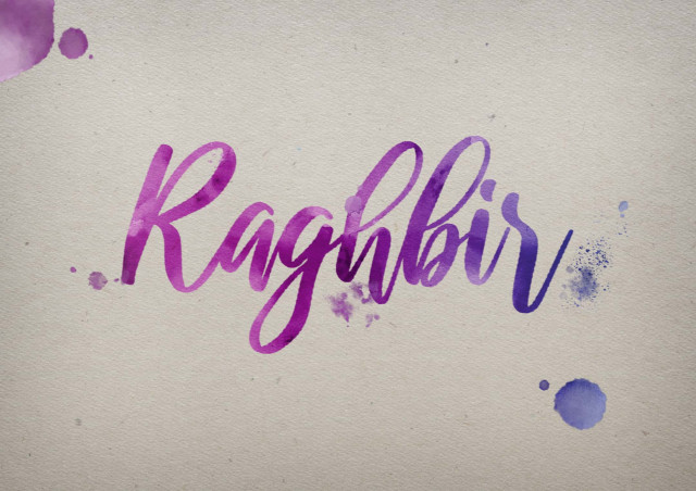 Free photo of Raghbir Watercolor Name DP