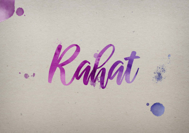 Free photo of Rahat Watercolor Name DP