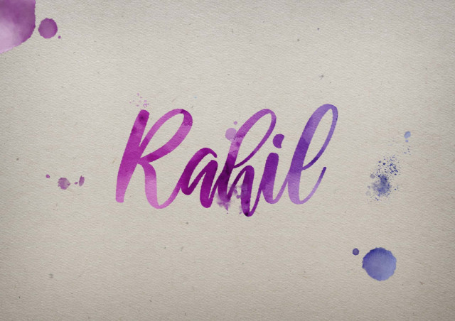 Free photo of Rahil Watercolor Name DP