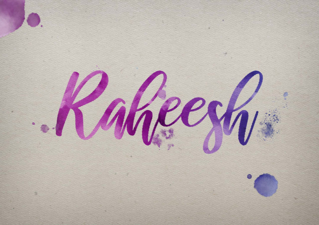 Free photo of Raheesh Watercolor Name DP