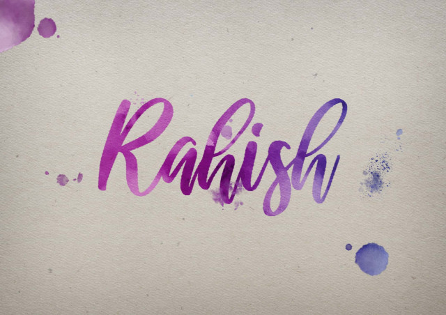 Free photo of Rahish Watercolor Name DP