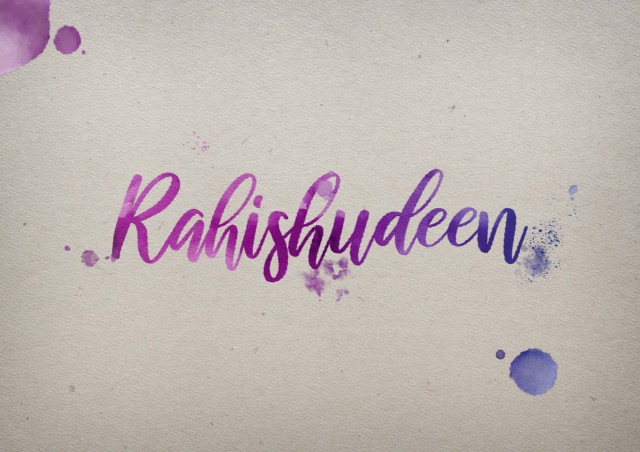 Free photo of Rahishudeen Watercolor Name DP