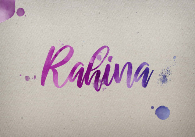 Free photo of Rahina Watercolor Name DP