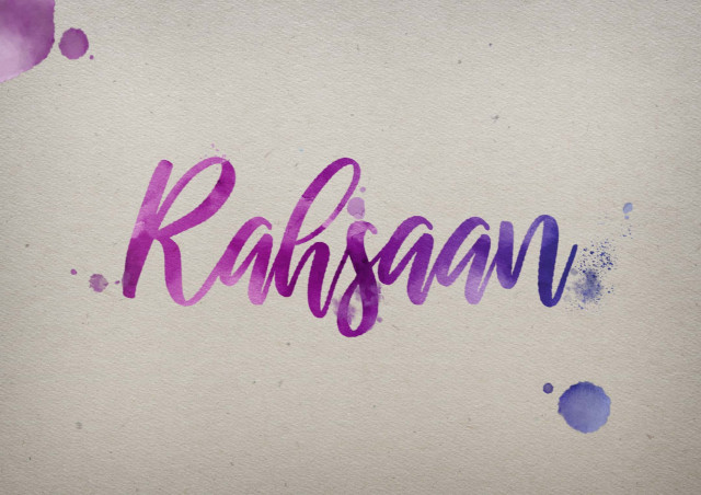 Free photo of Rahsaan Watercolor Name DP
