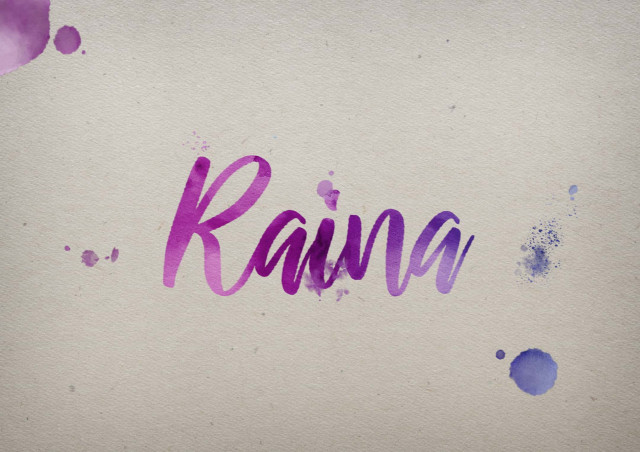 Free photo of Raina Watercolor Name DP