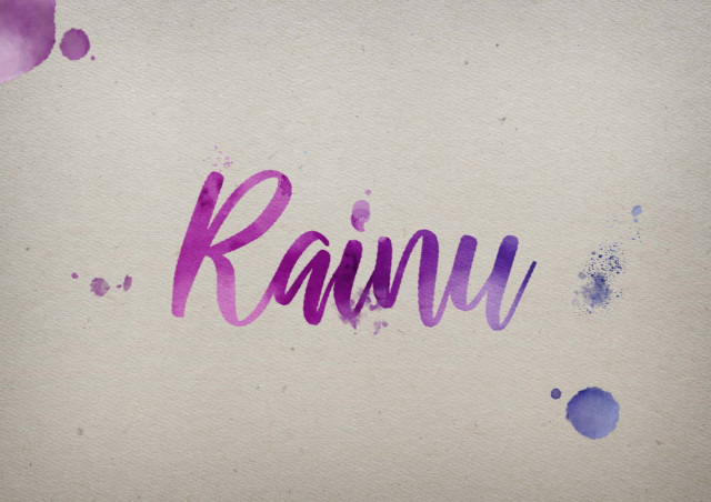 Free photo of Rainu Watercolor Name DP