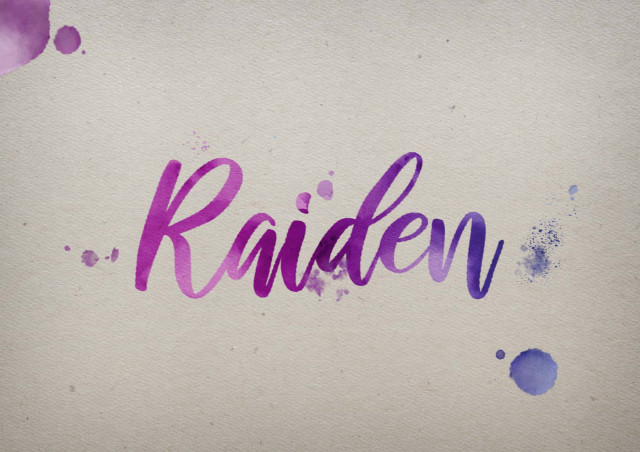 Free photo of Raiden Watercolor Name DP