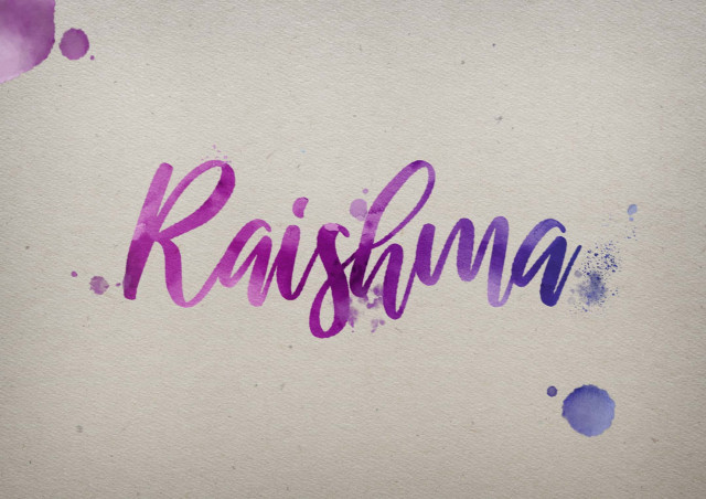 Free photo of Raishma Watercolor Name DP