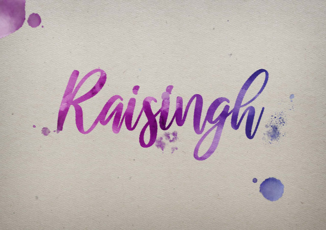 Free photo of Raisingh Watercolor Name DP
