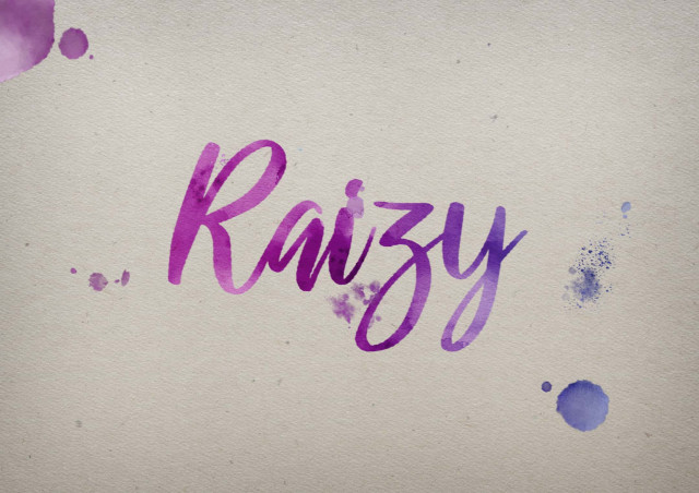 Free photo of Raizy Watercolor Name DP