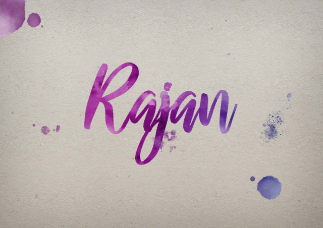 Free photo of Rajan Watercolor Name DP