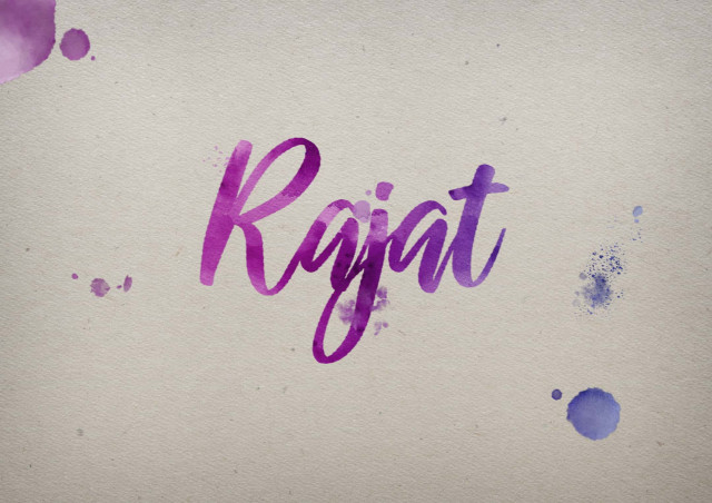 Free photo of Rajat Watercolor Name DP